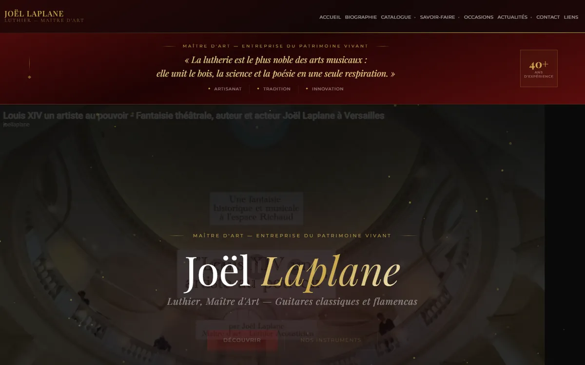 Joël Laplane, luthier — Maître d'Art