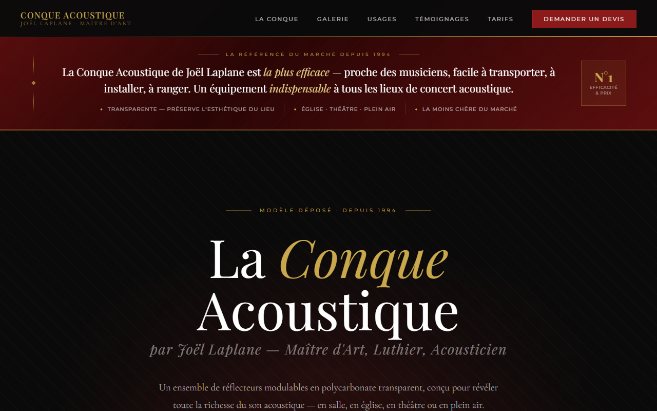 La Conque Acoustique — Joël Laplane
