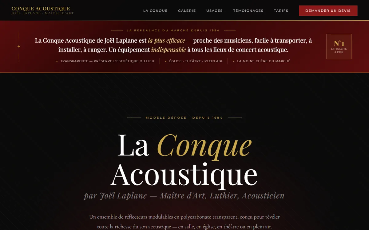 La Conque Acoustique — Joël Laplane